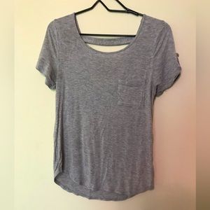 Great Condition grey Strappy back blouse with small front pocket
